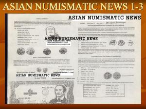 ASIAN NUMISMATIC NEWS 1-3